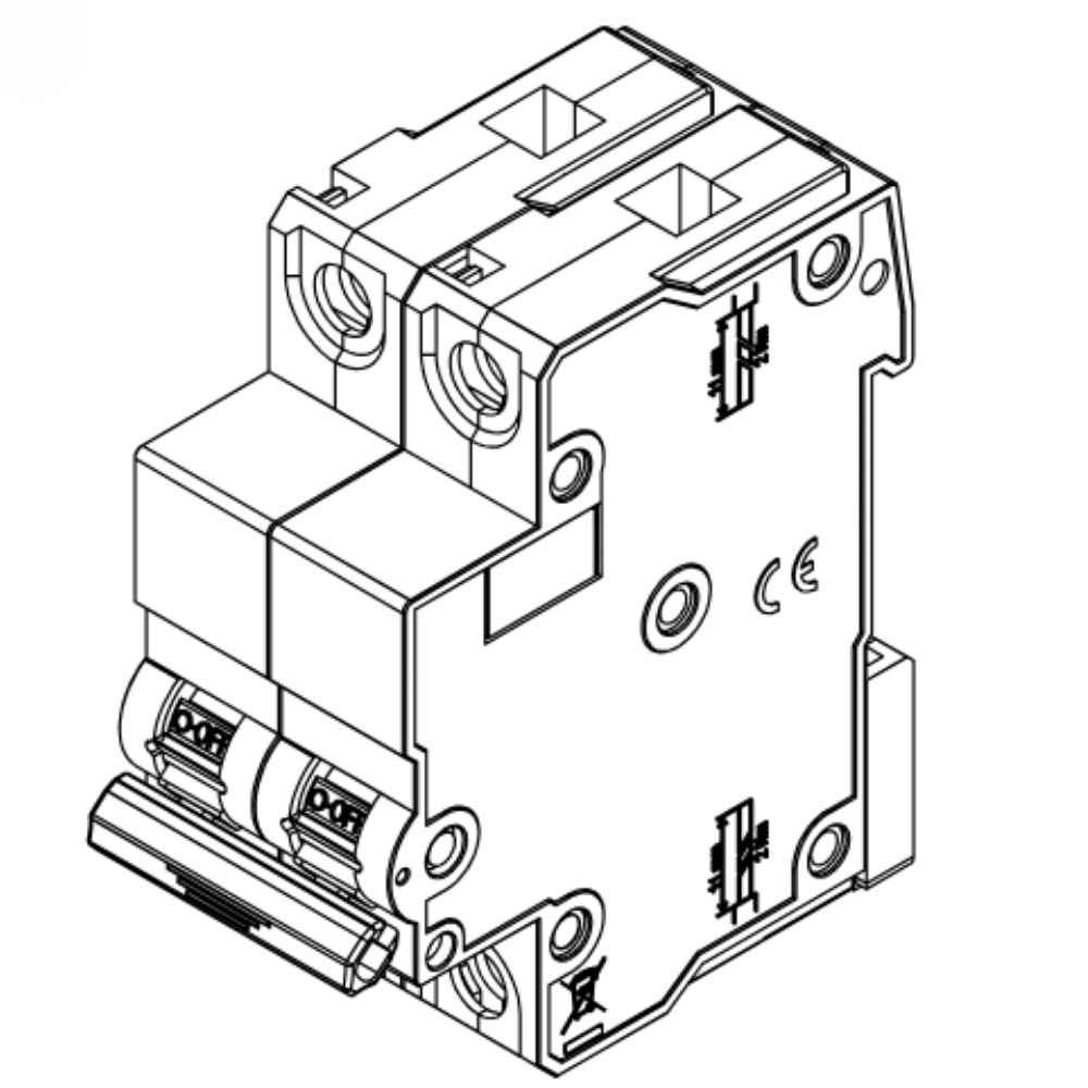 DISJUNTOR DIN 2 POLO 4A 3KA CURVA C - WEG
