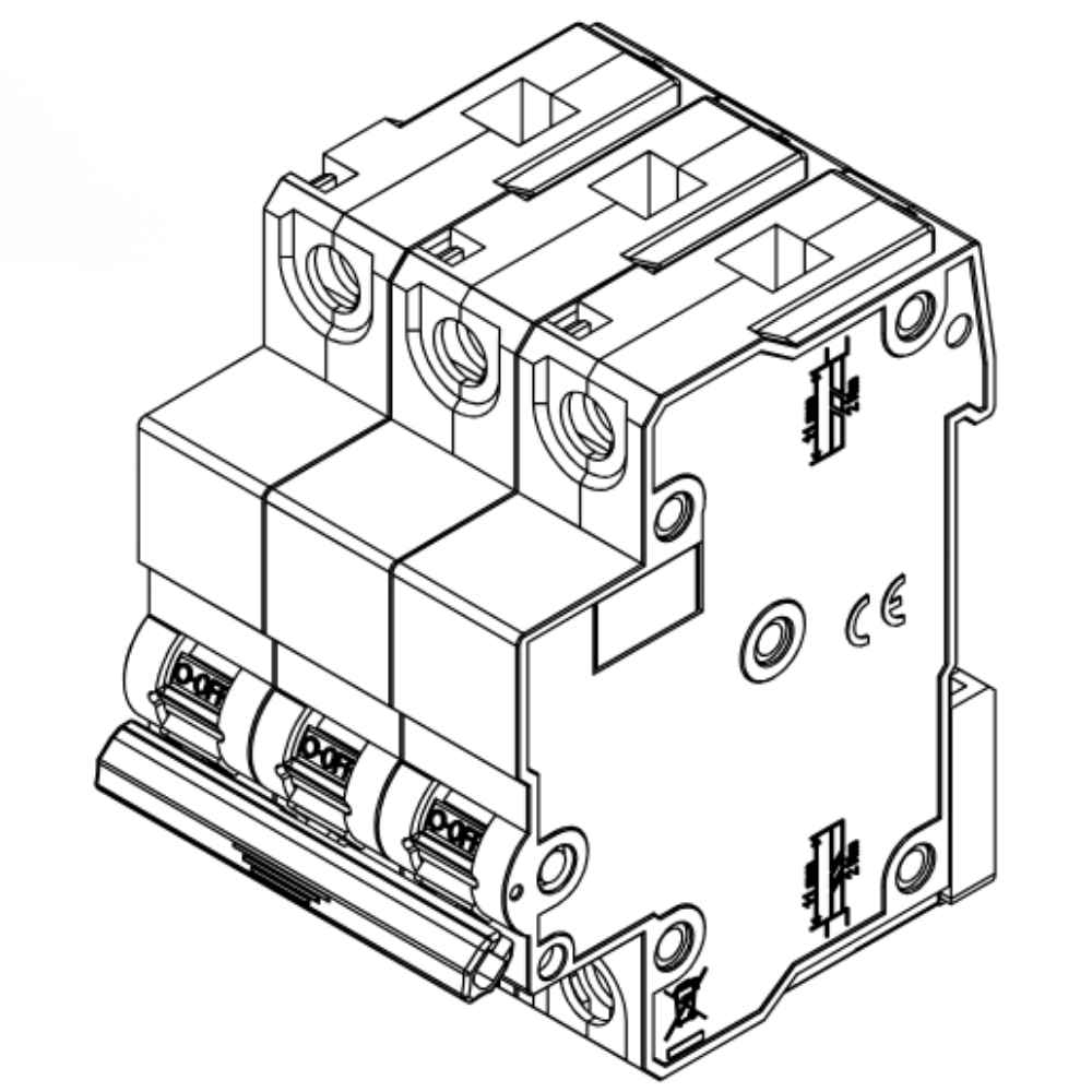 DISJUNTOR DIN 3 POLO 2A 3KA CURVA C - WEG