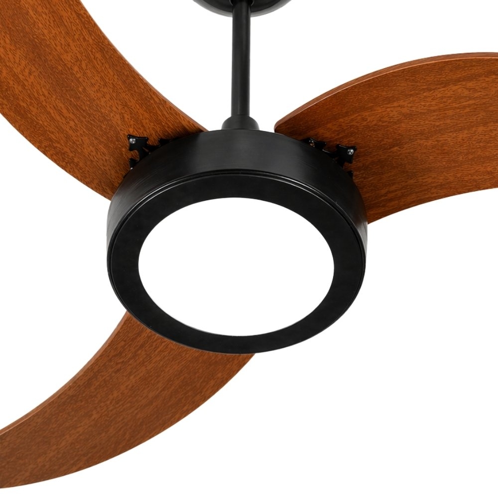 VENTILADOR INVERTER SUPER LED TETO 3 PAS 18W BIVOLT PRETO COM CONTROLE - VENTI-DELTA