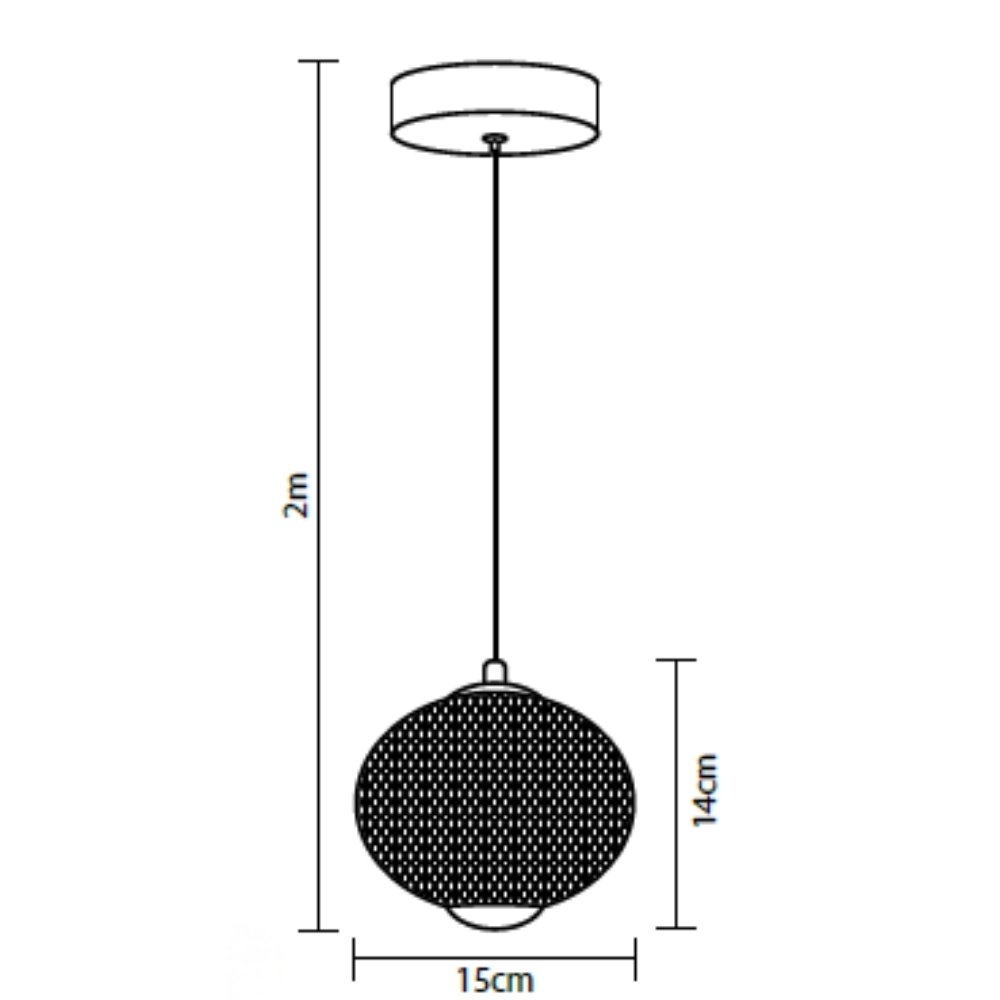 PENDENTE LED NAGANO 8W 3000/4000/6000K 808LM CROMATIZADO - HEVVY