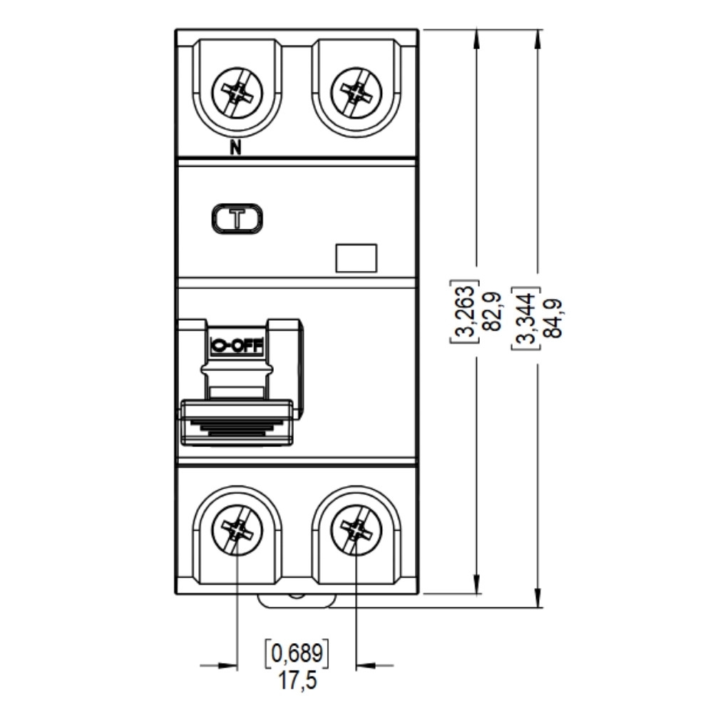 INTERRUPTOR DIFERENCIAL DR 2 POLO 63A 30MA CLASSE AC - WEG