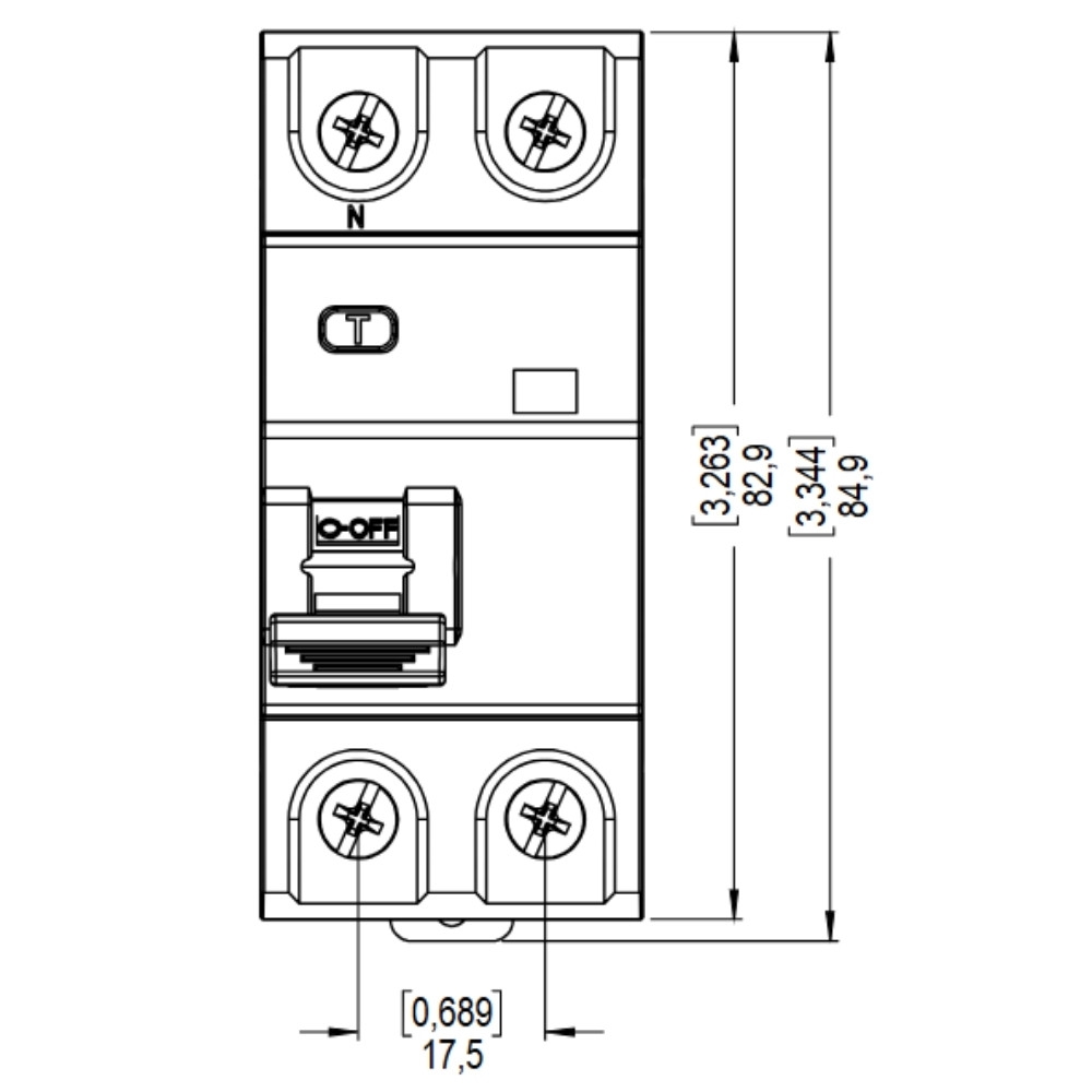 INTERRUPTOR DIFERENCIAL DR 2 POLO 100A 30MA CLASSE AC - WEG