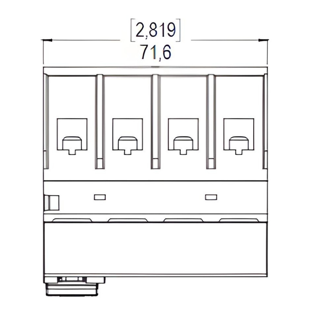 INTERRUPTOR DIFERENCIAL DR 4 POLO 100A 30MA CLASSE AC - WEG