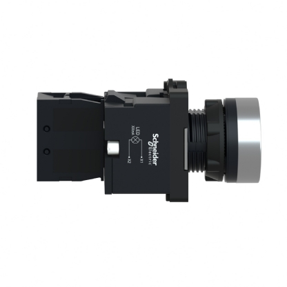 BOTAO PLASTICO FACEADO LUMINOSO 220VAC 1NA 22MM AZUL - SCHNEIDER