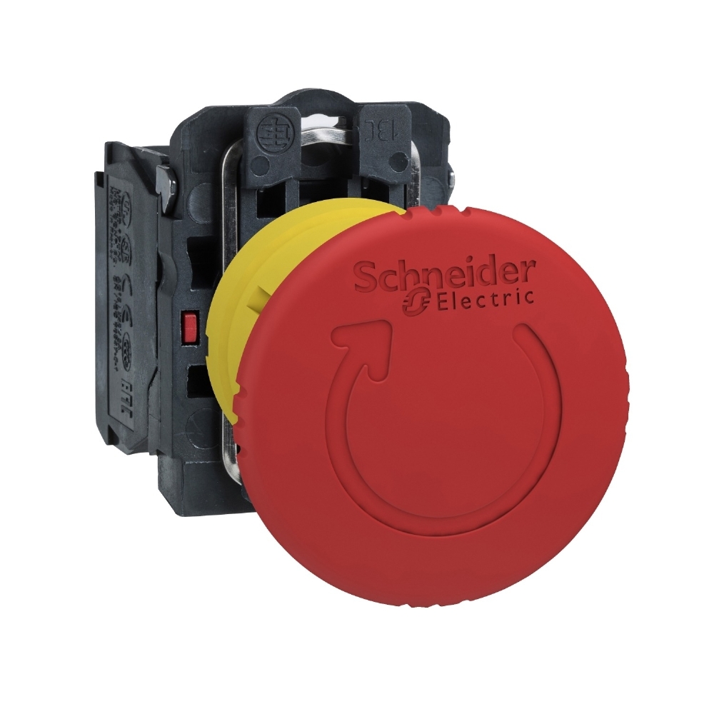 BOTAO PLASTICO EMERGENCIA GIRO/DEST 1NF 40MM VERMELHO - SCHNEIDER