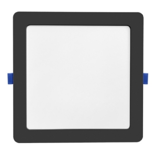 PAINEL LED EMBUTIR 18W BIVOLT 6500K 1620LM QUADRADO PRETO 22CM - BLUMENAU