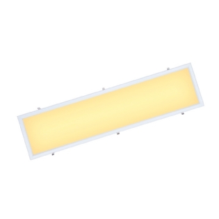 PAINEL LED EMBUTIR 40W BIVOLT LUZ AMARELA 2700K 3000LM RETANGULAR 122X32CM - OUROLUX