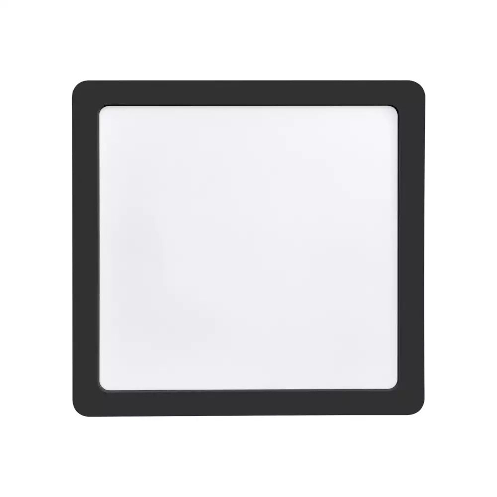 PAINEL LED SOBREPOR 18W BIVOLT LUZ NEUTRA 4100K 1620LM QUADRADO PRETO 21CM - BLUMENAU