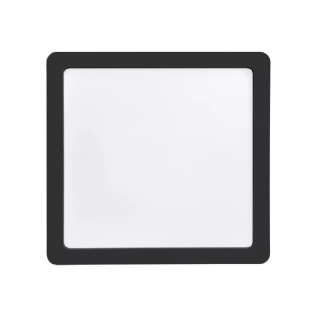PAINEL LED SOBREPOR 18W BIVOLT LUZ NEUTRA 4100K 1620LM QUADRADO PRETO 21CM - BLUMENAU