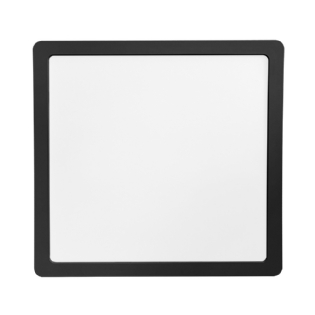 PAINEL LED SOBREPOR 24W BIVOLT 6500K 2160LM QUADRADO PRETO 28CM - BLUMENAU