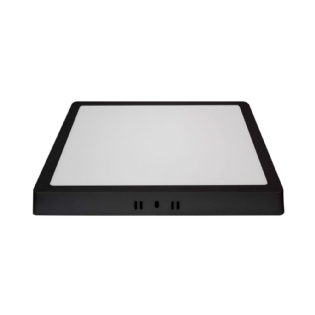 PAINEL LED SOBREPOR 24W BIVOLT LUZ AMARELA 3000K QUADRADO 27,9 CM 1800LM PRETO - BLUMENAU