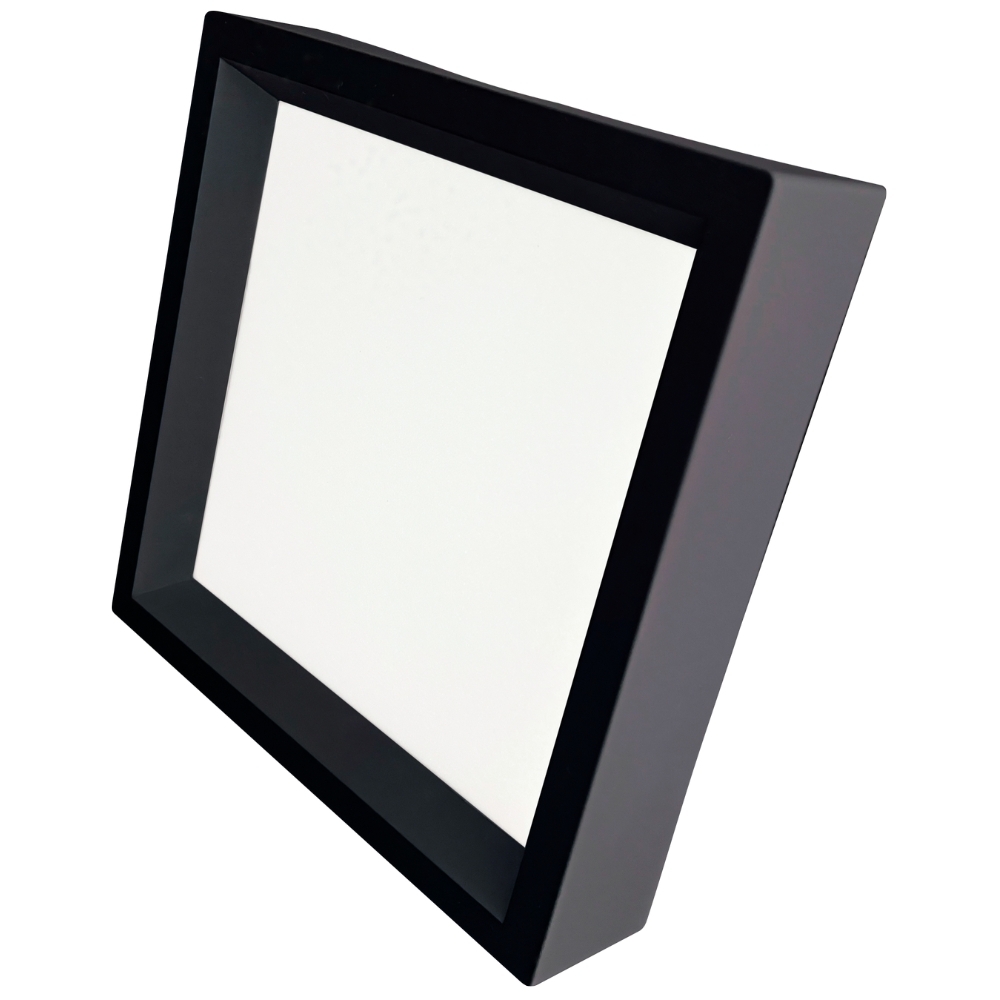 PAINEL LED SOBREPOR 36W BIVOLT 3000/6500K 3000LM QUADRADO PRETO RECUADO - GAYA