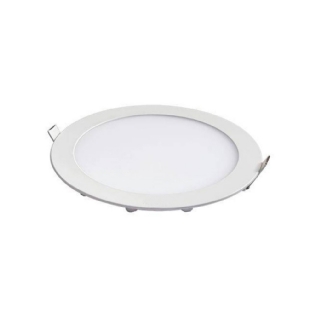 Painel Led Redondo Embutir 18W Bivolt Luz Amarela 22 cm - B Bauer