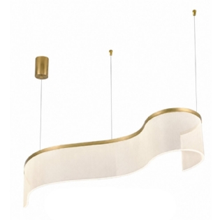 PENDENT LED SINUOUS 100X20 45W BIVOLT LUZ AMARELA 3000K 1920LM DOURADO - SKYLIGHT