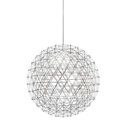 PENDENTE LED TESLA BETA 27W BIVOLT LUZ AMARELA 3000K 2100LM CROMADO - PIX ILUMINACAO