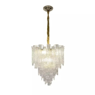 PENDENTE AURORA PARA 5 LAMPADA E14 40W BIVOLT VIDRO 92CM - BLUMENAU