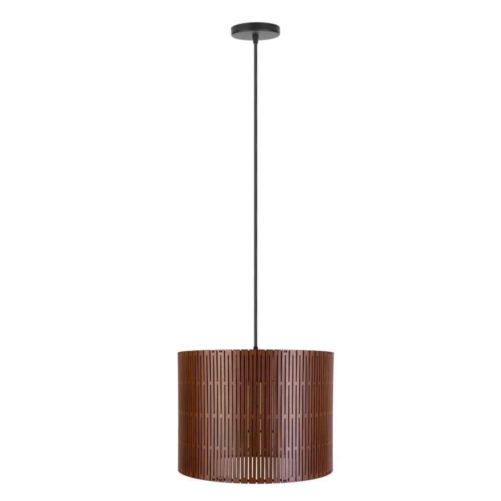 PENDENTE BILBAO PARA 1 LAMPADA E27 MADEIRA 29CM - KIN LIGHT