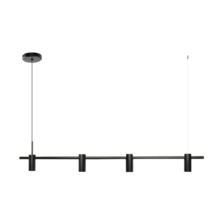 PENDENTE FLASH PARA 4 LAMPADA MR11 GU10 PRETO - SPOT LINE