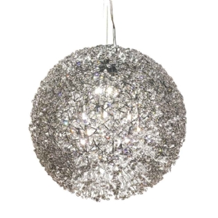 PENDENTE GLOBO PARA 12 LAMPADA G9 CRISTAL DOURADO 80CM - LAMPLUZ