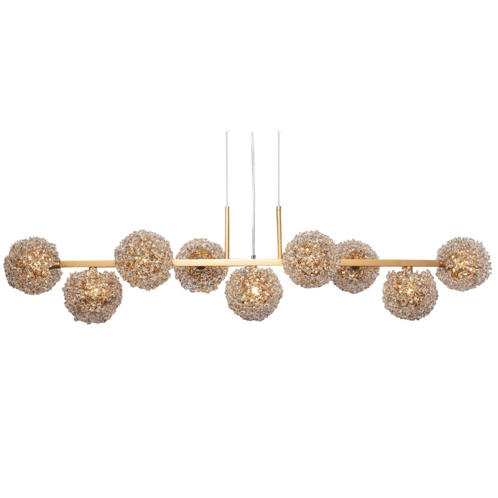 PENDENTE IRIS NOVE PARA 9 LAMPADA G9 CRISTAL 100X40X30 CM - LAMPLUZ