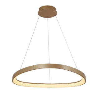 PENDENTE LED DAMA DOURADO 52W LUZ AMARELA 3000K 62CM - S&L