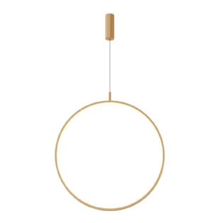 PENDENTE LED HOOP 19W LUZ AMARELA 3000K 1900LM 60CM DOURADO - HEVVY