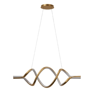 PENDENTE LED HORIZON GOLD 48W LUZ AMARELA 3000K DOURADO - HEVVY