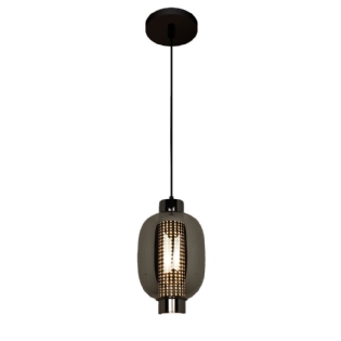 PENDENTE LED LAMP 17W LUZ AMARELA 3000K BIVOLT PRETO 1700LM CABO 2 METROS - HEVVY