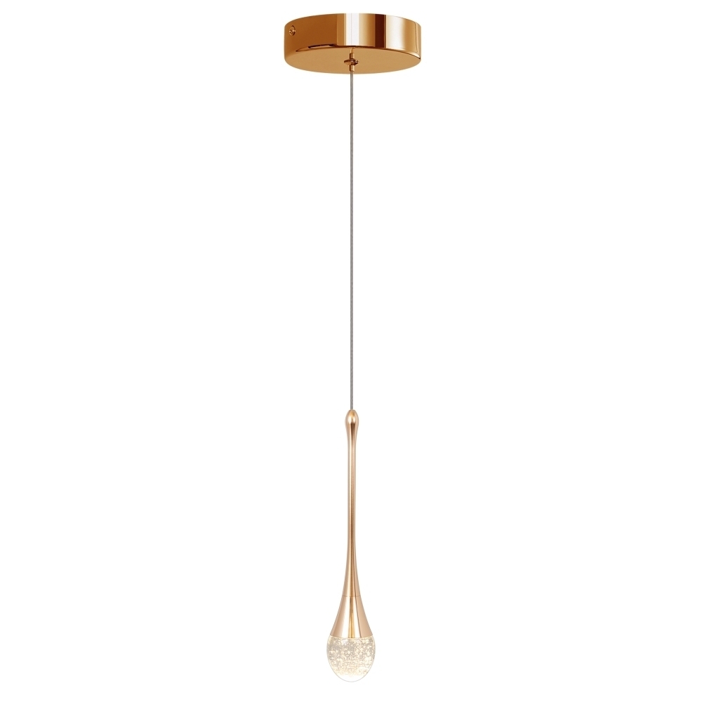 PENDENTE LED LILLE 6W BIVOLT 3000K 378LM GOLD - HEVVY