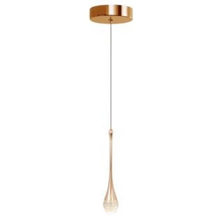 PENDENTE LED LILLE 6W BIVOLT 3000K 378LM GOLD - HEVVY
