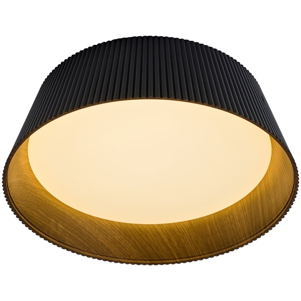 PENDENTE LED OTTAWA 36W AJUSTAVEL 3000K 4000K 6000K 2900LM PRETO 45CM REDONDO - HEVVY