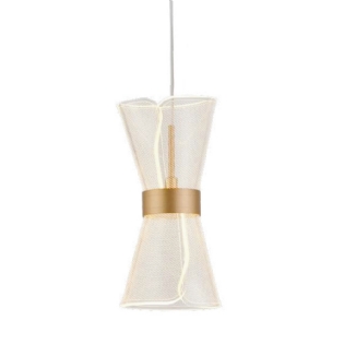 PENDENTE LED ROLL 10X20 5W BIVOLT LUZ AMARELA 3000K 400LM DOURADO - SKYLIGHT