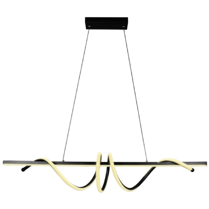 PENDENTE LED WINDER 30W LUZ AMARELA 3000K ALUMINIO PRETO - HEVVY