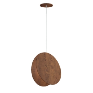 PENDENTE MADEIRA CLEAN PARA 1 LAMPADA E27 15X35CM IMBUIA - FOX LUSTRES