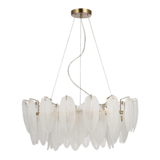 PENDENTE NAIA PARA 8 LAMPADA E14 40W BIVOLT VIDRO DOURADO 120CM - BLUMENAU