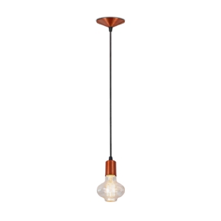 PENDENTE ORBITAL ALUMINIO PARA 1 LAMPADA E27 COBRE COM FIO 1 METRO - KIN LIGHT