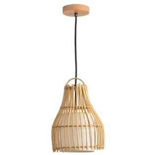 PENDENTE OTAKI PARA 1 LAMPADA E27 DIAMETRO 18X25CM ALTURA 25W BIVOLT RATTAN - SKYLIGHT