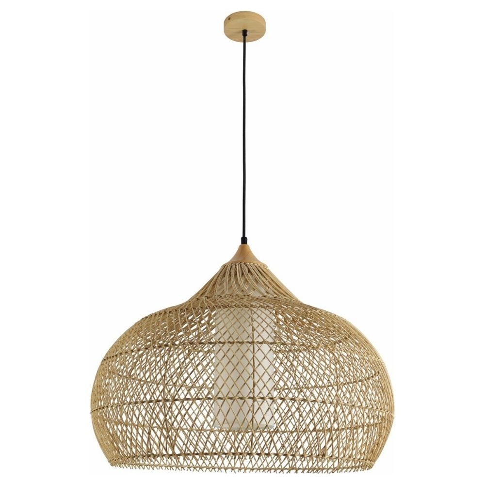 PENDENTE OTAKI PARA 1 LAMPADA E27 60X40 25W BIVOLT RATTAN - SKYLIGHT
