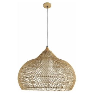 PENDENTE OTAKI PARA 1 LAMPADA E27 60X40 25W BIVOLT RATTAN - SKYLIGHT