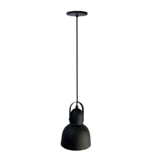 PENDENTE SPEN PARA 1 LAMPADA E27 PEQUENO PRETO - TY ILUMINACAO