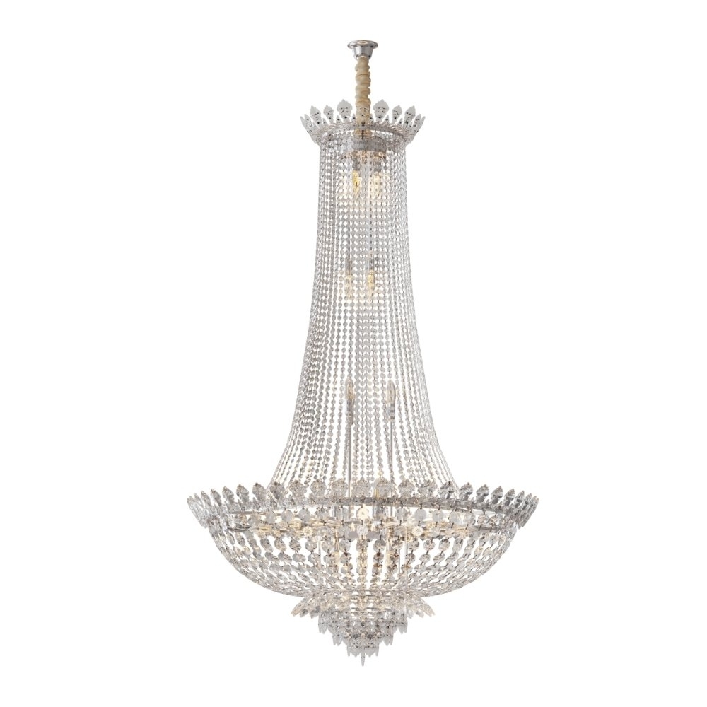PENDENTE VIENNA PARA 28 LAMPADAS E14 CRISTAL TRANSPARENTE - HEVVY