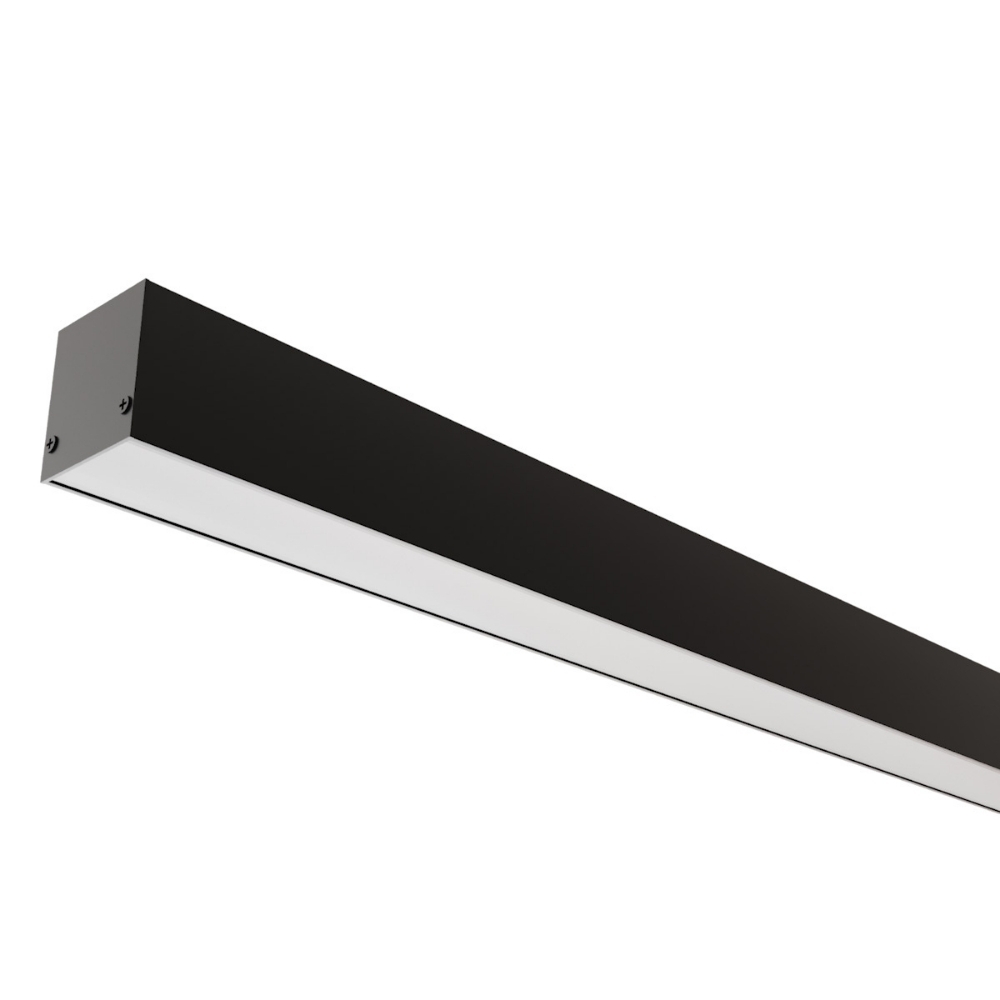 PERFIL ALOJ 30MM PRETO DIFUSOR BRANCO 1 METRO - LUMINATTI