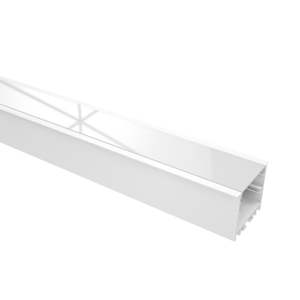 PERFIL EMBUTIR 30MM BRANCO DIFUSOR BRANCO 46,6X26MM 1 METRO - LUMINATTI
