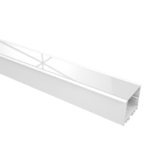 PERFIL EMBUTIR 30MM BRANCO DIFUSOR BRANCO LIGHT 2 METROS - LUMINATTI