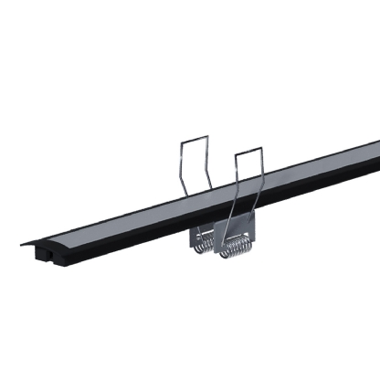 PERFIL EMBUTIR NANO 12MM PRETO DIFUFOR BRANCO 17X7MM COM 1 METROS - LUMINATTI