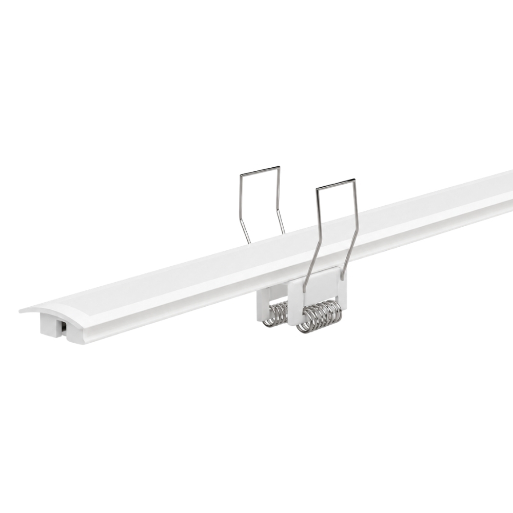 PERFIL EMBUTIR NANO 12MM BRANCO 17X7MM COM 1 METRO - LUMINATTI