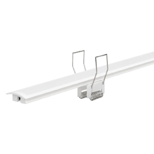 PERFIL EMBUTIR NANO 12MM BRANCO 17X7MM COM 1 METRO - LUMINATTI