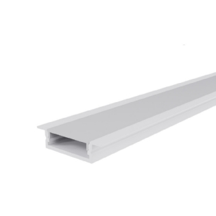 PERFIL EMBUTIR NANO 25MM BRANCO LIGHT 2 METROS - LUMINATTI