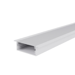 PERFIL EMBUTIR NANO 40MM BRANCO LIGHT 1 METRO - LUMINATTI