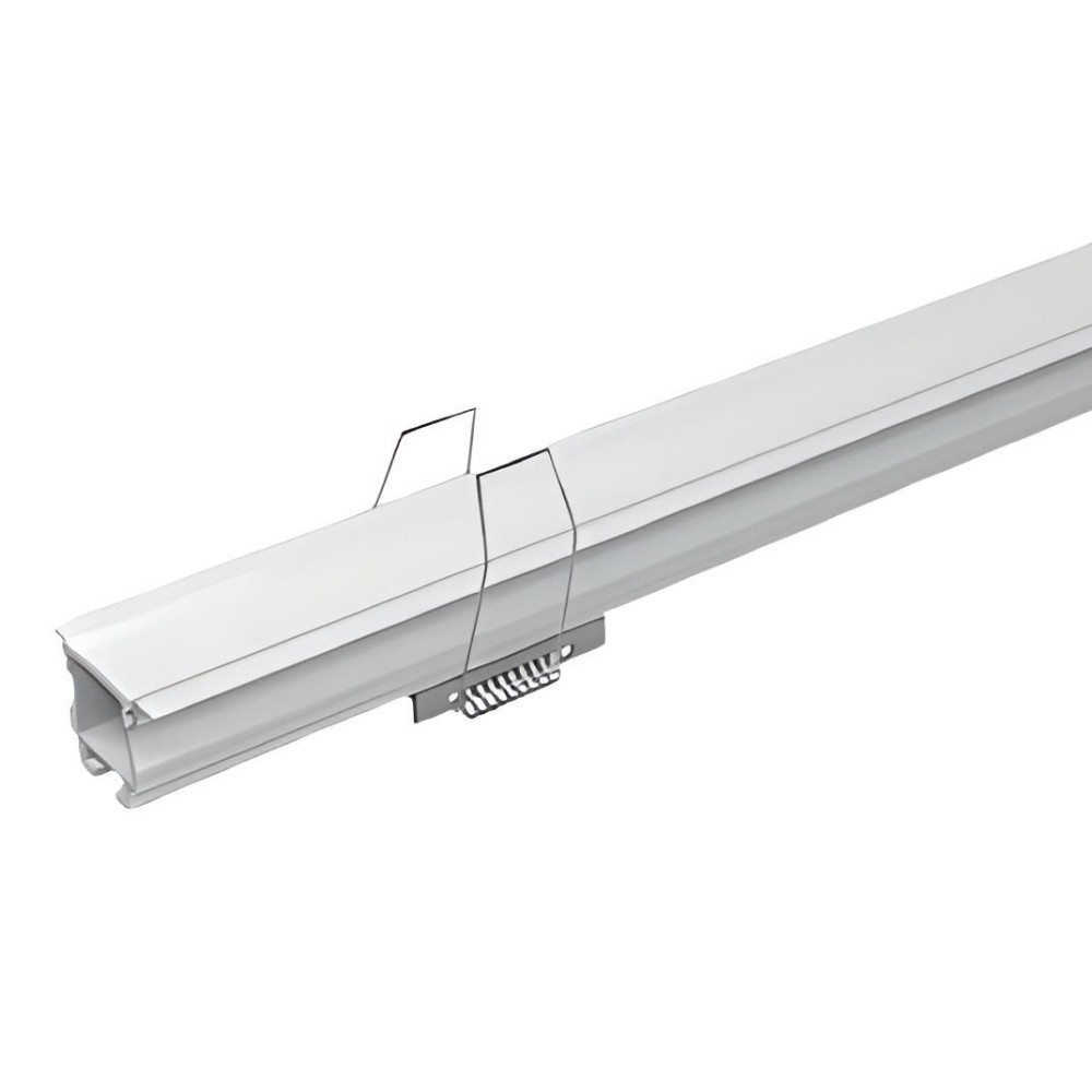 PERFIL EMBUTIR RECUADO 12MM BRANCO DIFUSOR BRANCO LIGHT 3 METROS - LUMINATTI
